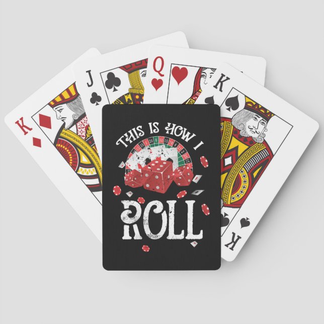 Craps Das ist, wie ich rollen Spielkarten (Rückseite)
