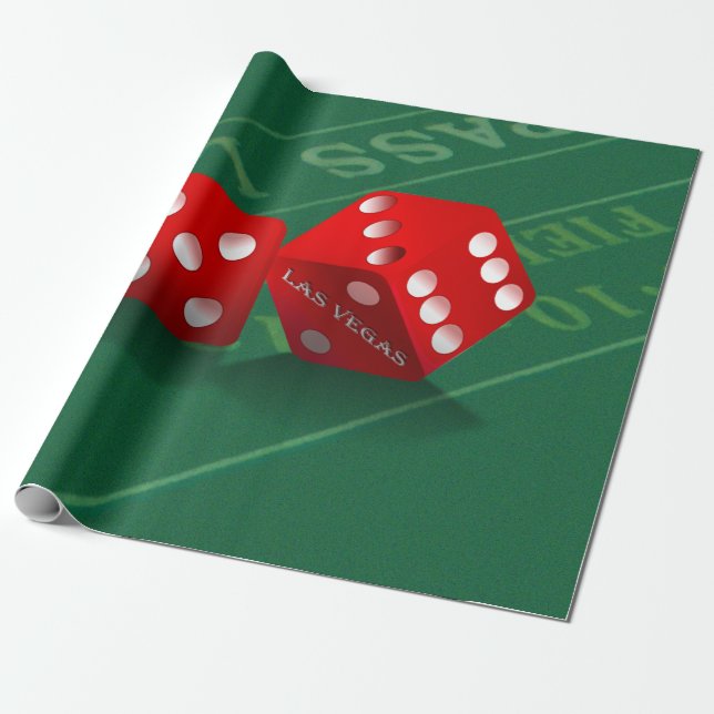 Craps Table mit Las Vegas Diät Geschenkpapier (Ungerollt)