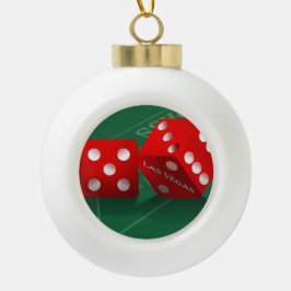 Craps Table mit Las Vegas Diät Keramik Kugel-Ornament