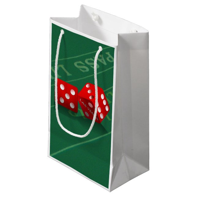 Craps Table mit Las Vegas Diät Kleine Geschenktüte (Vorderseite Schrägansicht)