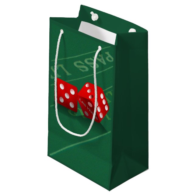 Craps Table mit Las Vegas Diät Kleine Geschenktüte (Vorderseite Schrägansicht)