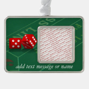 Craps Table mit Las Vegas Diät Rahmen-Ornament Silber