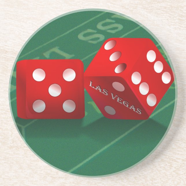 Craps Table mit Las Vegas Diät Untersetzer (Vorne)