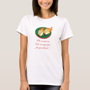 Craps und Gambling_Flaming Dice_Viel Glück Pair T-Shirt