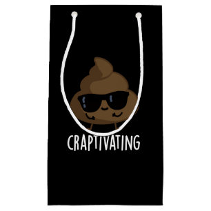 Craptivating Funny Cool Kack Pun Dark BG Kleine Geschenktüte