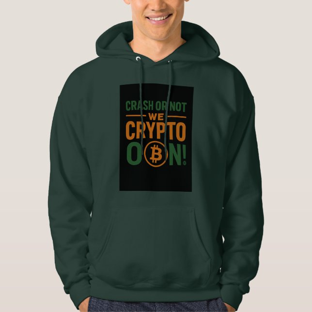 Crash oder Nicht – Wir Crypto On! Trader Hoodie (Vorderseite)