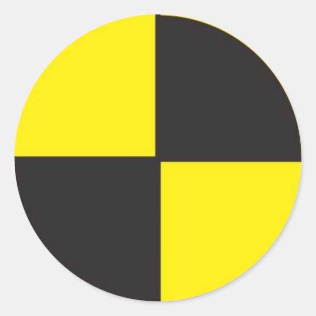 Crash-Test-Dummies, r&d Runder Aufkleber (Vorderseite)