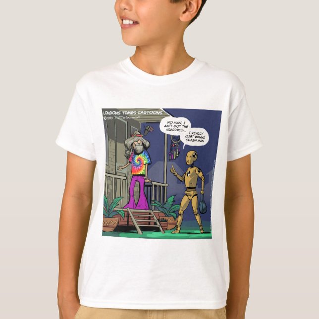 Crash Test Hippie Funny T-Shirt (Vorderseite)