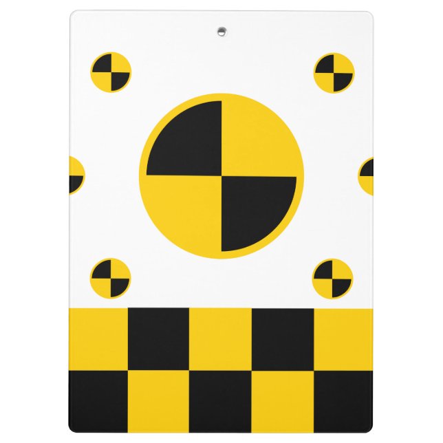 Crash Test Markers Graphics Klemmbrett (Rückseite)