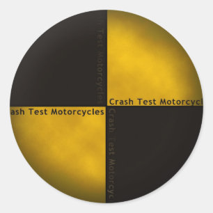 Crash-Test-Motorräder Runder Aufkleber