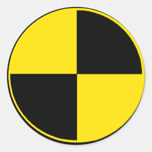 Crash-Test Runder Aufkleber