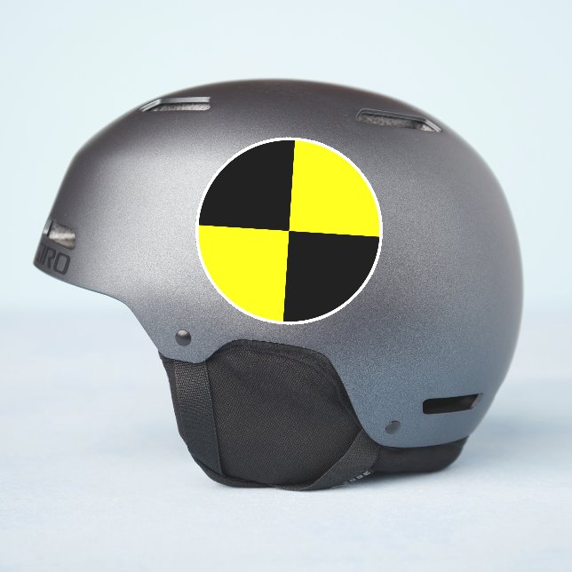 Crash test stickers de vinyle mannequin | noir et  (Côté casque)