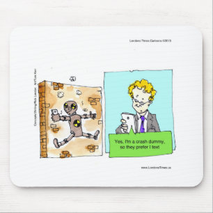 Crash Text Dummy Funny Mousepad