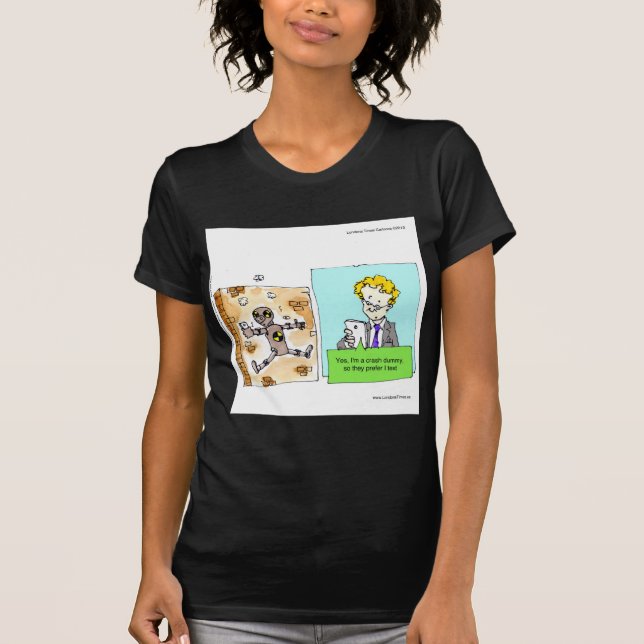 Crash Text Dummy Funny T-Shirt (Vorderseite)