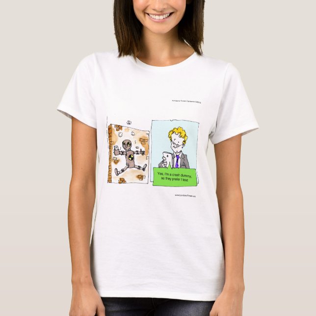 Crash Text Dummy Funny T-Shirt (Vorderseite)