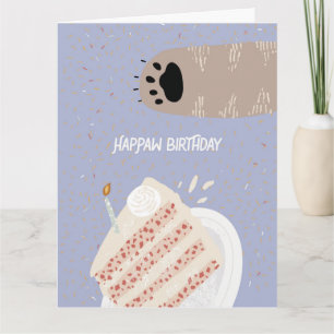 Crasher fête Anniversaire Chat Carte de voeux plié