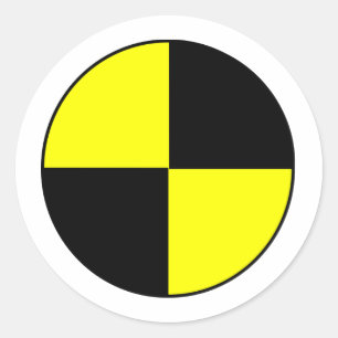 Crashtest Runder Aufkleber