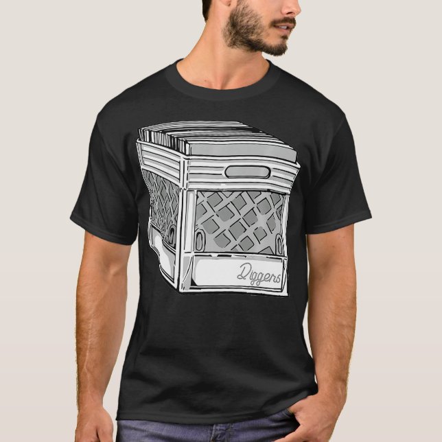 Crate Digger Dj Classic Collector Vinyl Gift T-Shirt (Vorderseite)