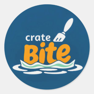 CrateBite: Tauche ein in die Frische Runder Aufkleber