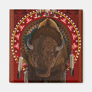 Cratemade Native American Buffalo Magnet