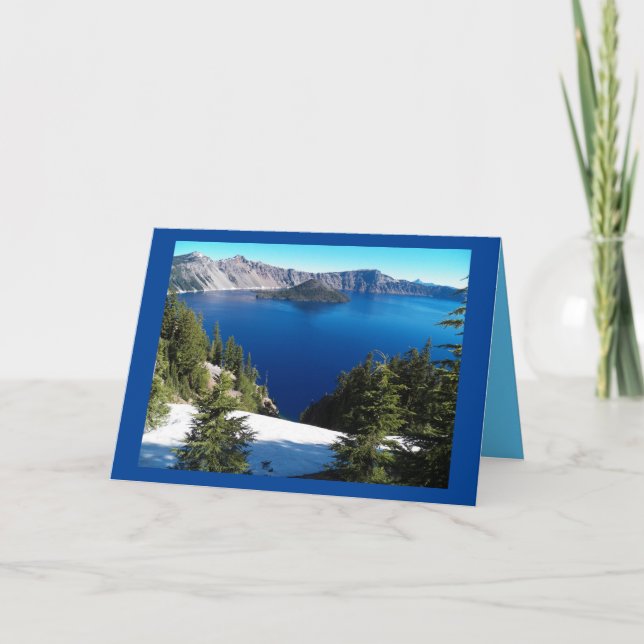 Crater Lake Happy Birthday Card Karte (Vorderseite)
