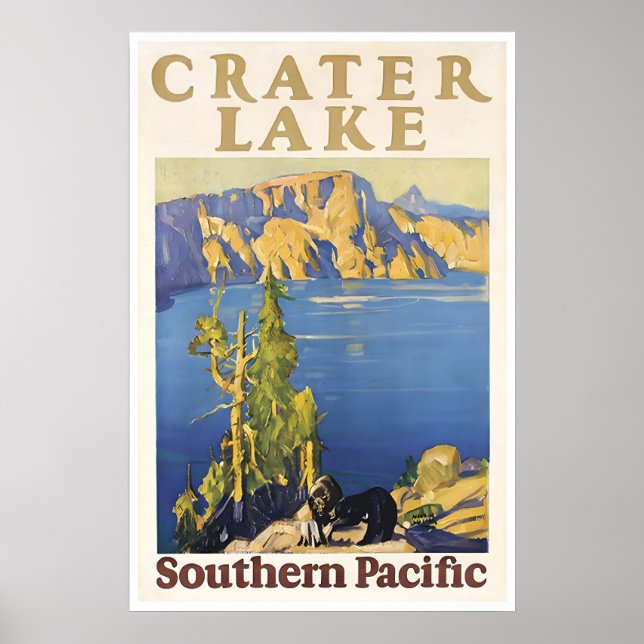 Crater Lake Kunst Nationalparks Poster Süd (Vorne)