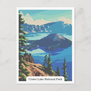 Crater Lake National Park, Oregon USA Postkarte