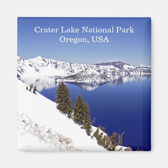 Crater Lake National Park Oregon USA Travel Magnet (Devant)