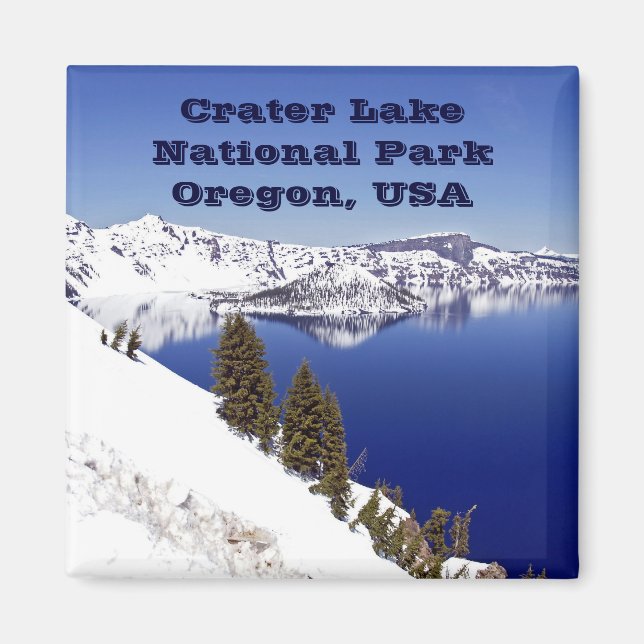 Crater Lake National Park Oregon USA Travel Magnet (Devant)