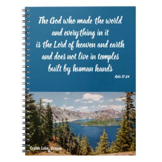 Crater Lake Oregon Christliches Notebook Notizblock