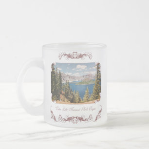 Crater Lake Oregon Kaffee-Moketasse gefrostet Mattglastasse