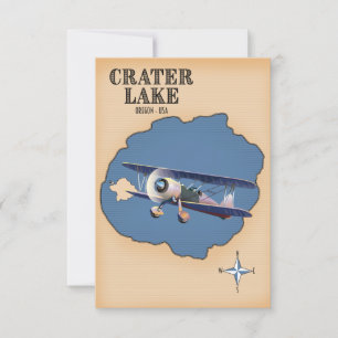 Crater Lake Oregon USA Vintage-Karte