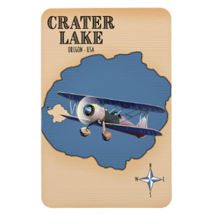 Crater Lake Oregon USA Vintage-Karte Magnet