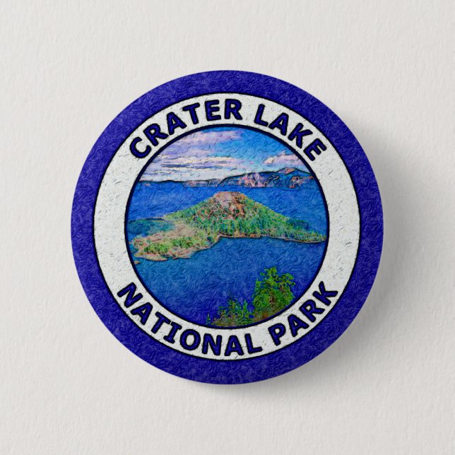 Crater See-Nationalpark Button (Vorderseite)