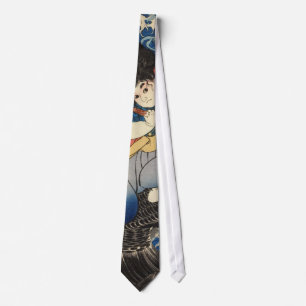 Cravate 鬼 若 丸, 芳, Oniwakamaru, Kuniyoshi, Ukiyo-e,