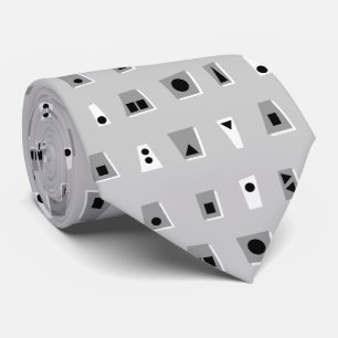 Cravate 020216 - Gris, blanc et noir sur gris CCCC CCCC