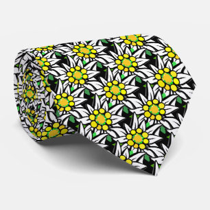 Cravate 1000 Edelweiss sur noir