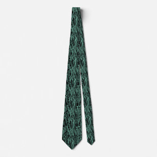 Cravate 120115 - Noir sur vert clair 7dcfb6