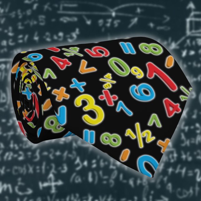 Cravate 123 Numéros Math (123 Numbers Math Modern Colorful Neck Tie)
