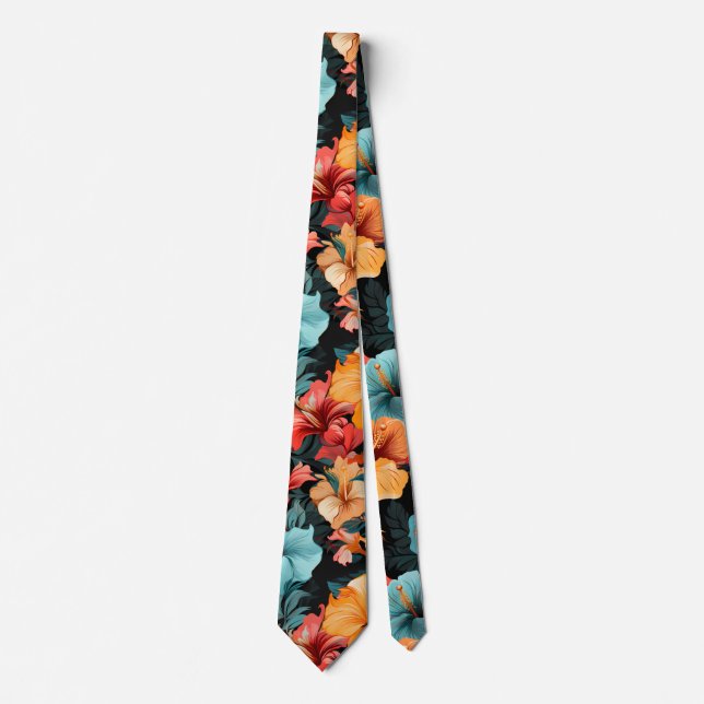 Cravate #20 Motif floral (Devant)