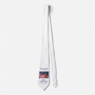 Cravate 250e anniversaire USA Patriotique Blanc Bleu Rouge