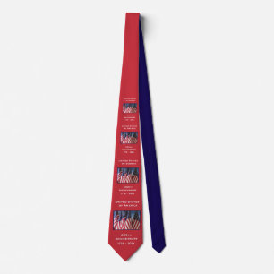 Cravate 250e anniversaire USA Patriotique rouge et bleu fo