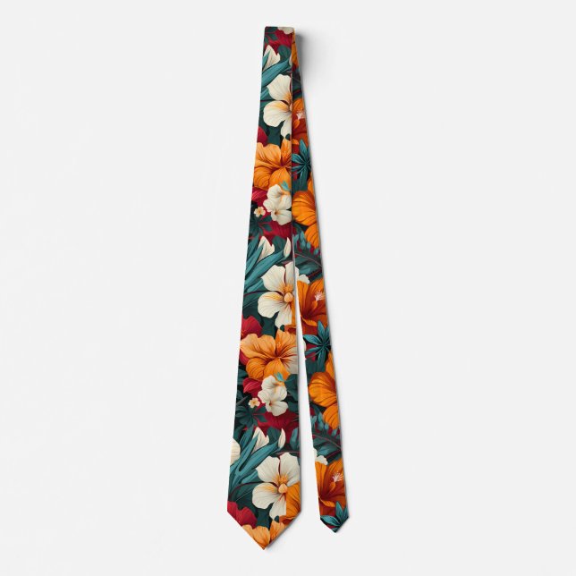 Cravate #3 Motif floral (Devant)