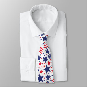 Cravate 4 juillet Motif patriotique Abstrait