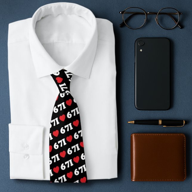 Cravate 67 Mème drôle J'aime six sept 67ème anniversaire (Créateur téléchargé)