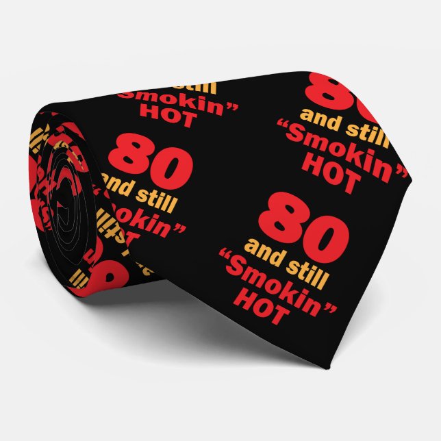 Cravate 80 années et toujours anniversaire chaud de Smokin (Roulé)