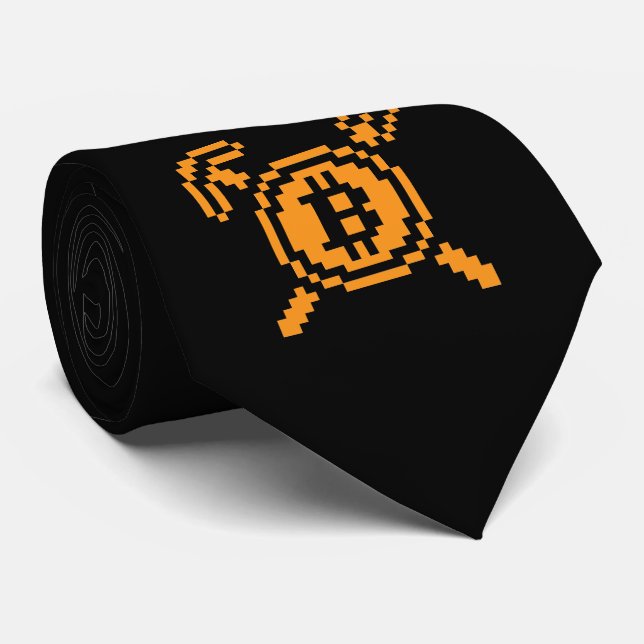 Cravate à 8 bits du mineur BTC | de Bitcoin (Roulé)