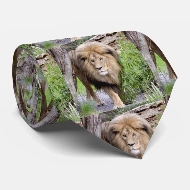 Cravate à cravate pour hommes Lion (Roulé)