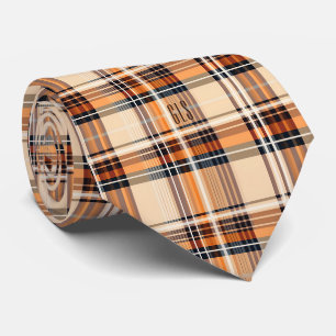 Cravate à motif carreauté automne-hiver de style M