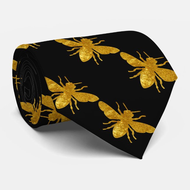 Cravate Abeille en or (Roulé)